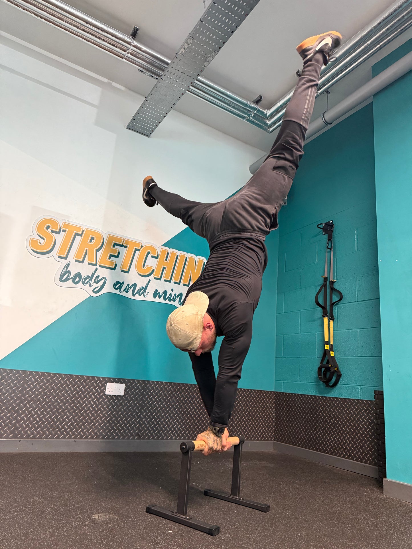 Parallettes Medie con Manici in Legno per Ginnastica Callistenica Crossfit Handstand Planche