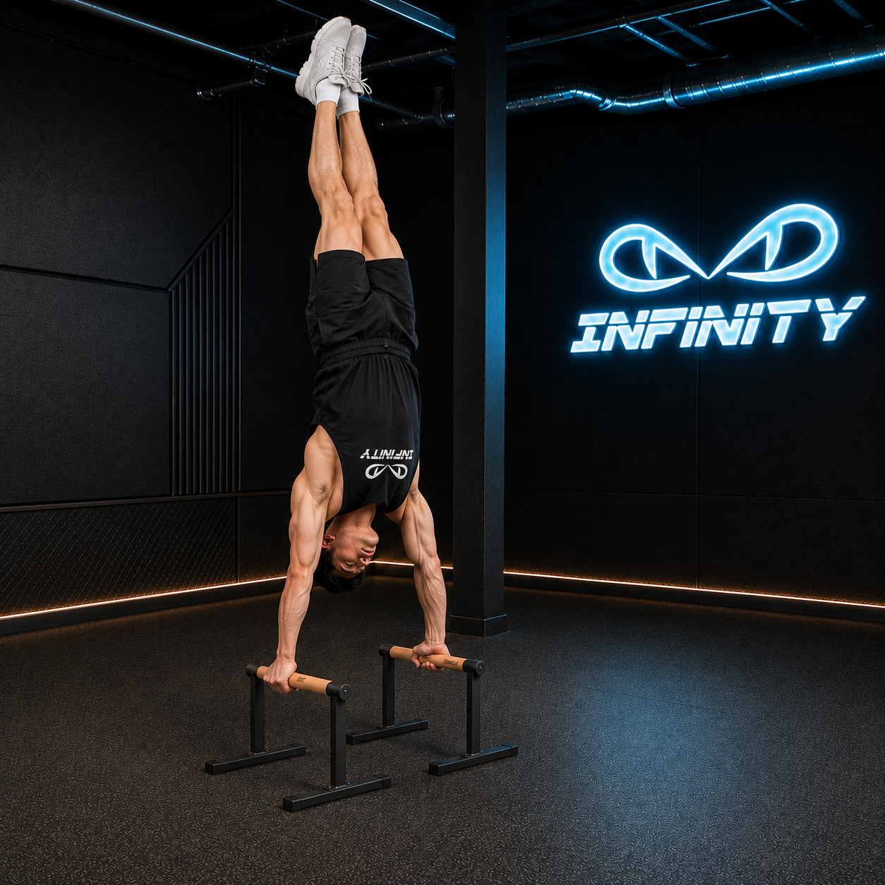 Medium Parallettes with Wooden Handles For Callisthenics gymnastics Crossfit handstand planche