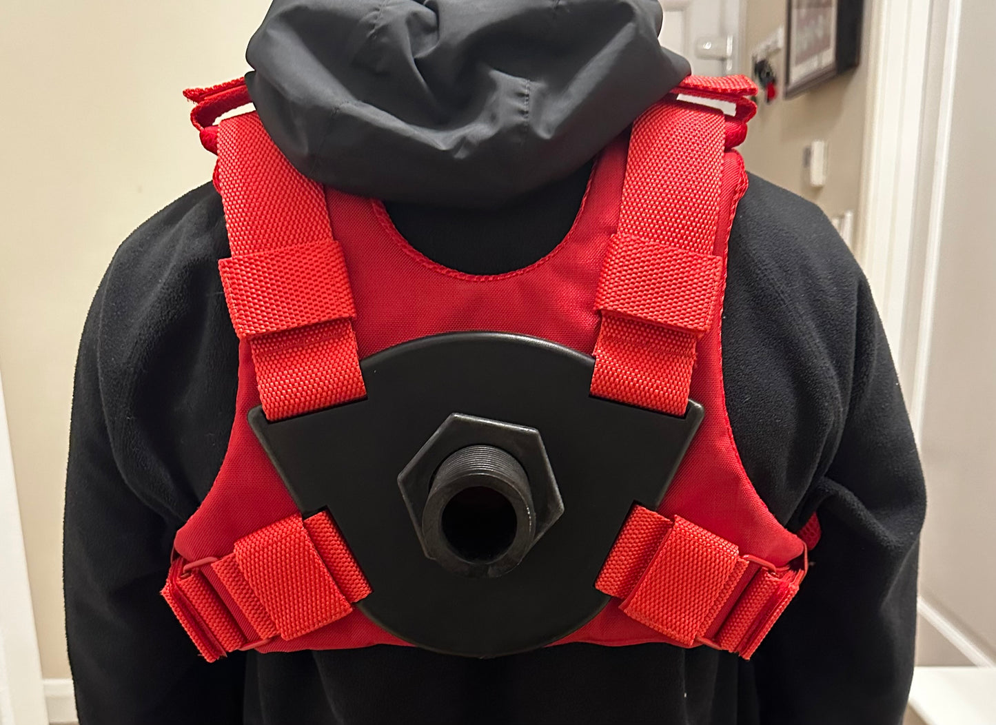 Red Infinity Weighted Vest 80 KGs plate carrier for gym fitness callisthenics crossfit press ups dips handstands squats