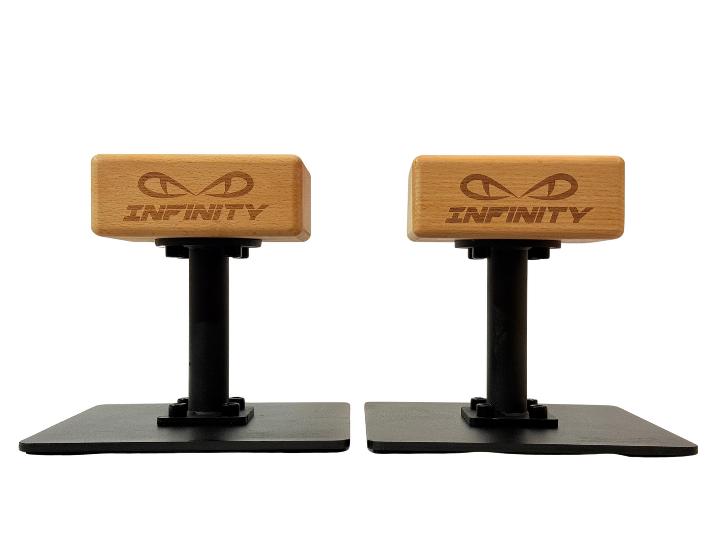 Infinity Handstand Canes – Block Grip | Professional Handstand Trainer for Calisthenics, Gymnastics & Yoga | Steel Base, Hardwood Grip, Strength & Balance Training