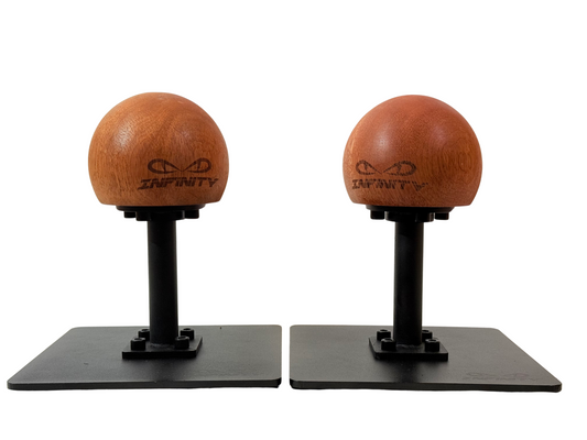 Infinity Handstand Canes – Ball Grip Rotating | Professional Handstand Trainer for Calisthenics, Gymnastics & Yoga | Steel Base, Hardwood Grip, Strength & Balance Training